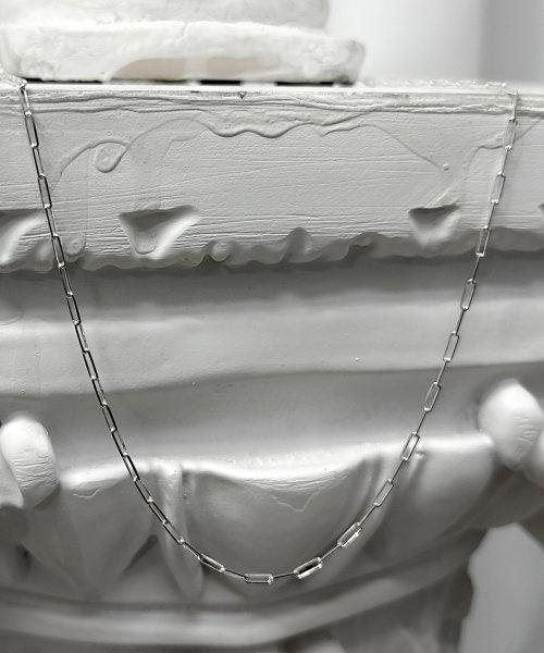 Small Square Chain Necklace [SV925]-Silver [SILVER]