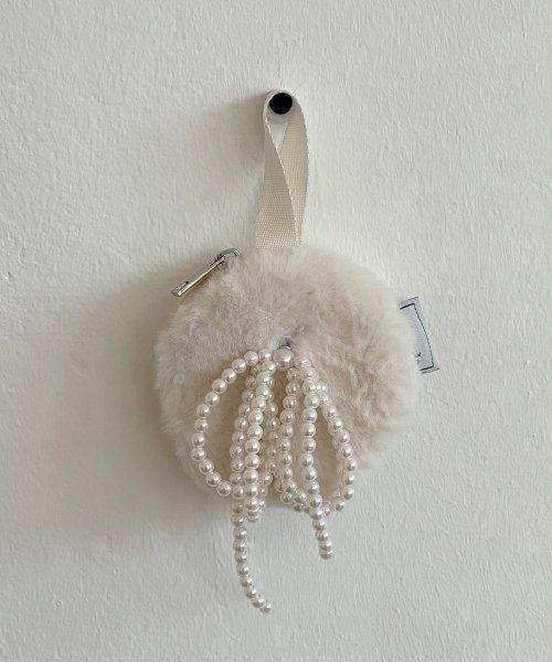 PEARL RIBBON ORNAMENT IVORY [IVORY]