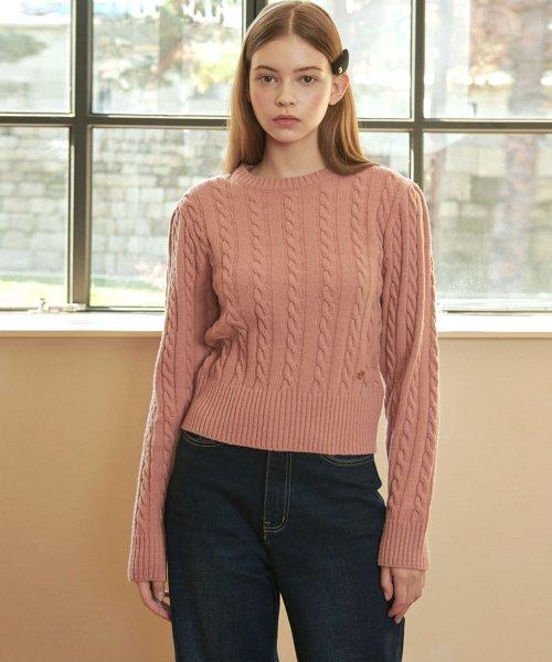 Magnolia Wool Open-back Puff Knit [IVORY,MINT,PINK]