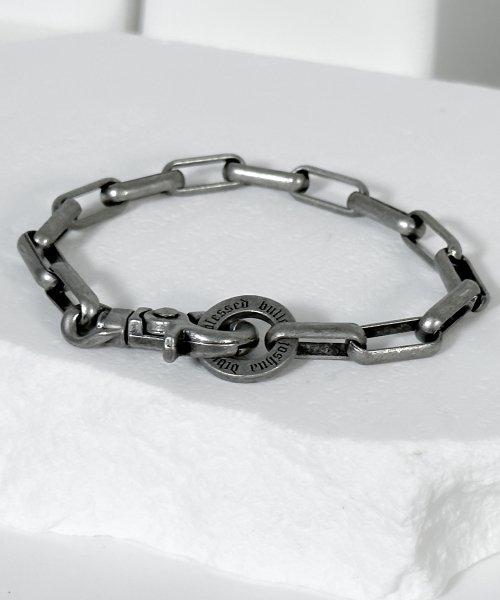 6mm box chain bracelet-dark silver [DARKGREY]