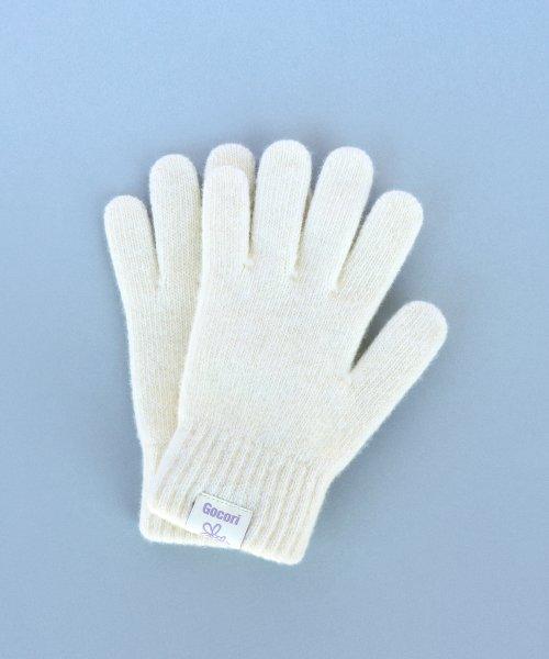 SHORT KNIT GLOVES - IVORY Knit Gloves Wool Gloves [IVORY]