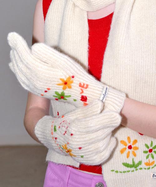 GRAPHIC GLOVES ivory [IVORY]