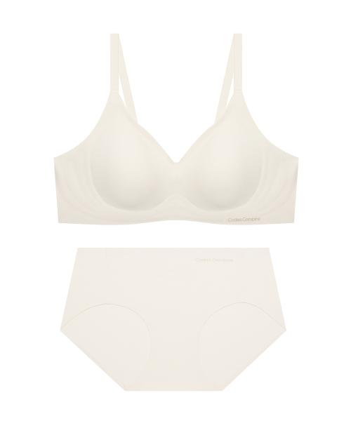 Comfort Hook-type Seamless No-Wire Bra Panty Set_Light Skin