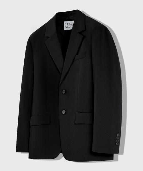Classic Oversized Single Blazer Jacket in Black