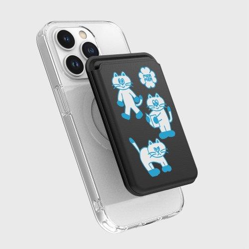 Triple Cat (MagSafe-Leather Card Wallet)