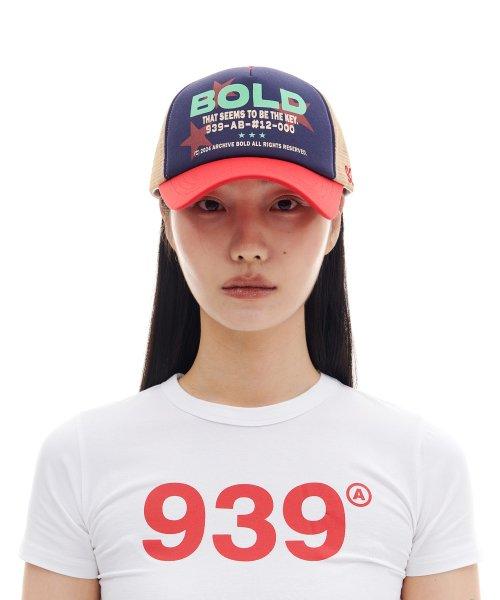 BOLD TRUCKER MESH CAP (NAVY) [NAVY]