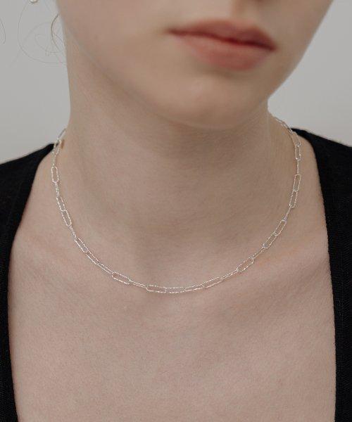 [Silver925] WE008 Link chain necklace [SILVER]