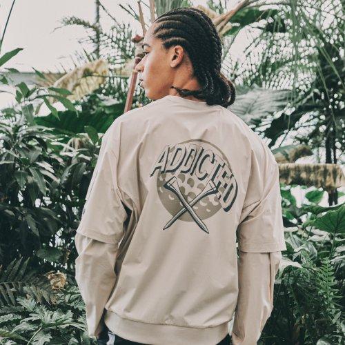 Elbow Free BIG Symbol Men's Anorak Round Woven Top Light Beige [SAND]