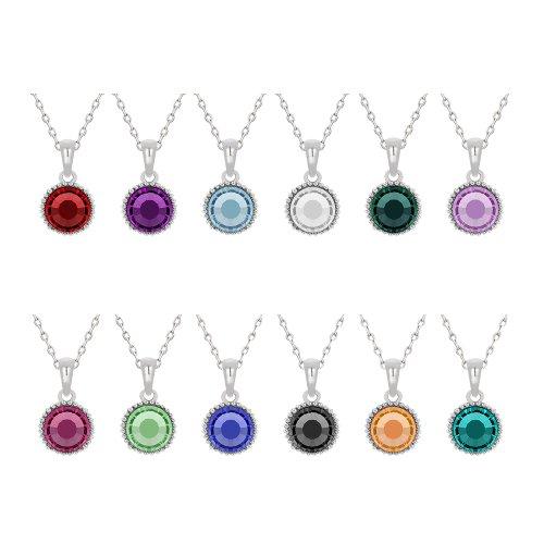 Birthstone necklace PYBN000S [BLACK]