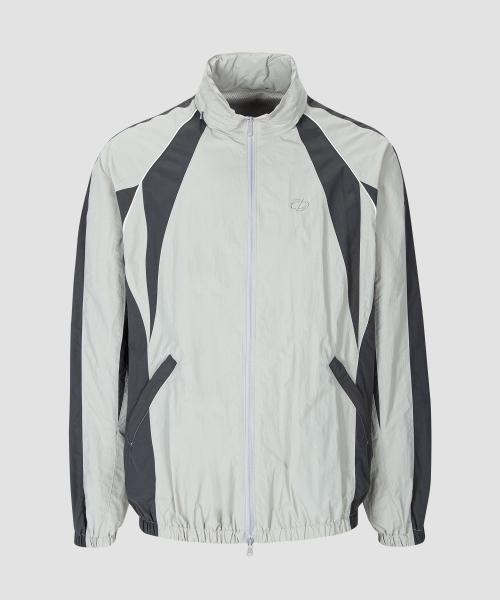 Nylon division windbreaker (gray & charcoal) [LIGHTGREY]
