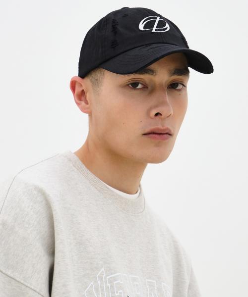 Destroyed logo cap (black) [BLACK]