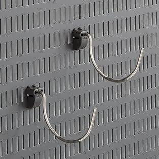 Garage&mdash; by Elfa Small Pegboard Round Hook Matte Grey Pkg/2