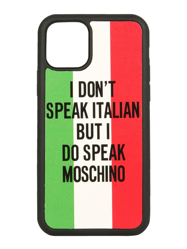 moschino iphone 11 pro italian slogan cover