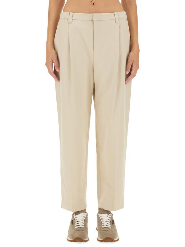 brunello cucinelli cropped fit pants