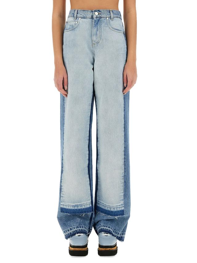 stella mccartney straight-leg jeans with contrasting panels