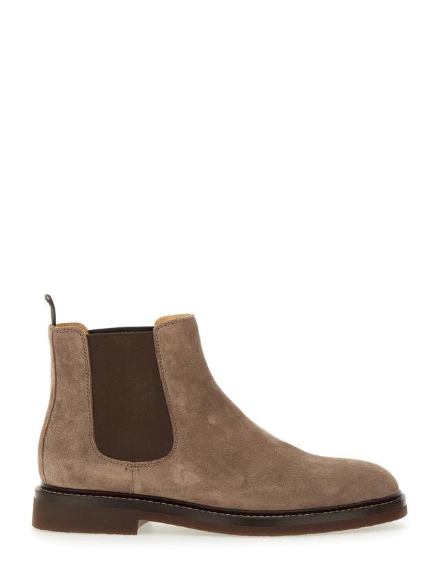 brunello cucinelli suede chelsea boot