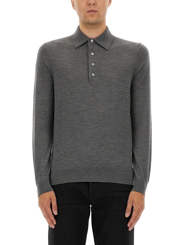 tom ford fine merino virgin wool polo shirt