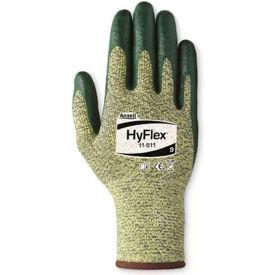 HyFlex Cut Resistant Gloves, Ansell 11-511, Green Nitrile Palm Coat, Size 7, 1 Pair - Pkg Qty 12