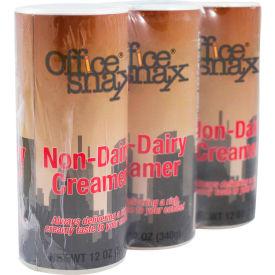 Office Snax Reclosable Powdered Non-Dairy Creamer, 12 oz Canister, 3/Pack