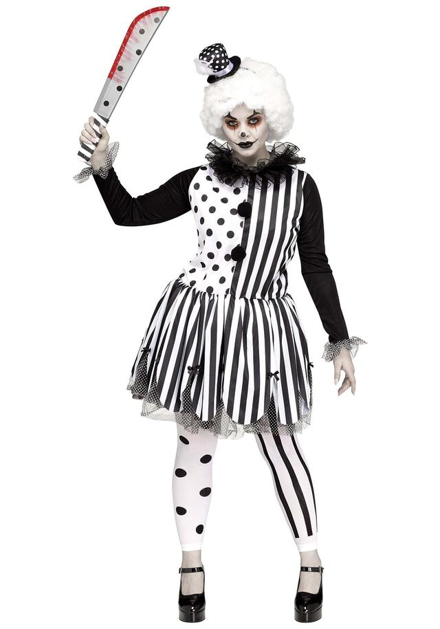 Plus Size Killer Clown Women's Fancy Dress Costume