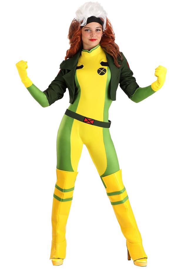 Premium X-Men Rogue Women's Fancy Dress Costume | Marvel Fancy Dress Costumes