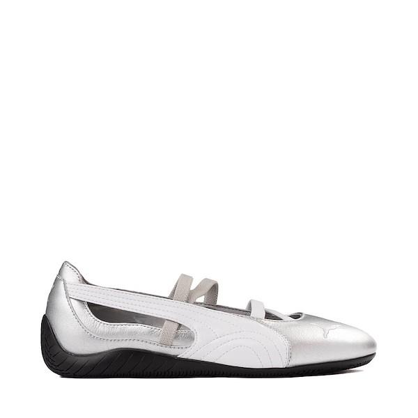 Womens PUMA Speedcat Ballet Metallic Sneaker - Silver / PUMA White