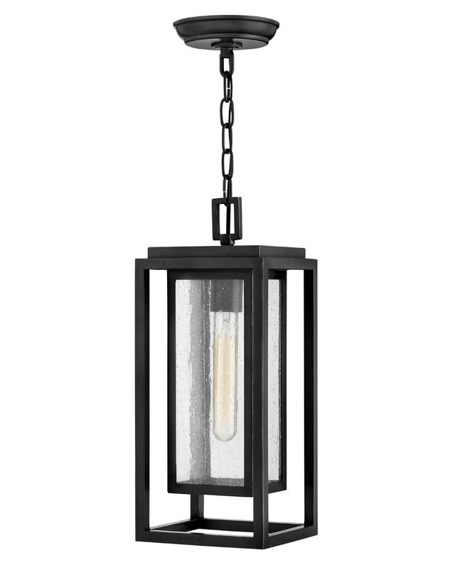Black LED Hanging Lantern from the Republic Collection