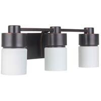 District 3-Light Bathroom Vanity Light in Flat Black