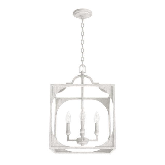 Hunter Highland Hill 4-Light Pendant in Distressed White
