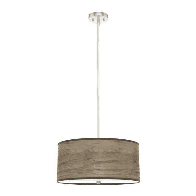 Warm Grey Oak Three Light Pendant from the Solhaven Collection