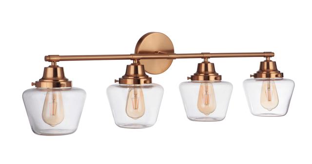 Essex 4-Light Bathroom Vanity Light in Satin Brass