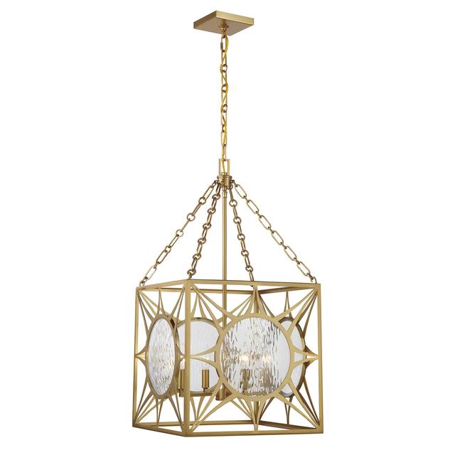 Balfour 4-Light Pendant in Warm Brass