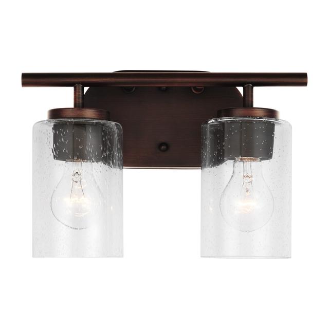 Oslo 2-Light Bathroom Vanity Light in Bronze