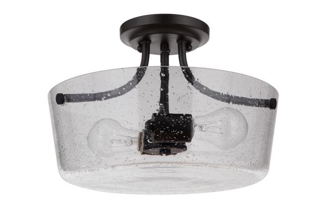 Tyler 2-Light 13" Ceiling Light in Flat Black