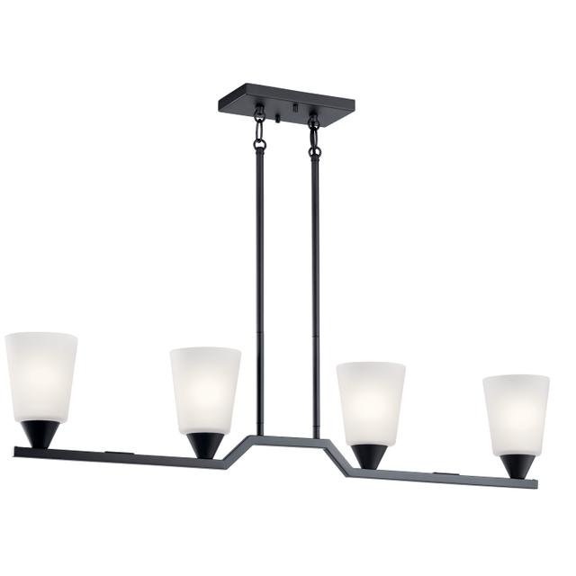 Skagos 4-Light Contemporary Chandelier in Black