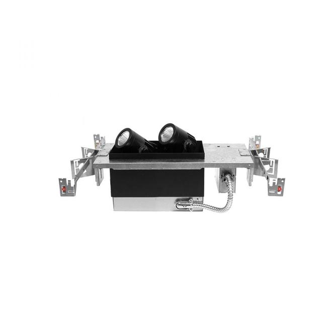 WAC Lighting 120V 2-Light LED Precision Multiple Two Light Housing with Light Engine in Black - MT4LD216NE-S930-BK