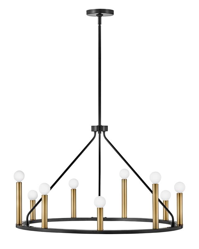 Lazlo 9-Light Chandelier in Black