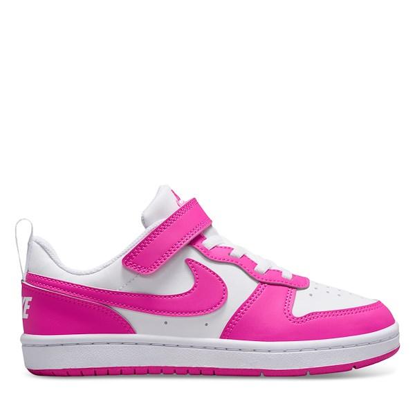Little Kids' Court Borough Low Sneakers in White/Pink