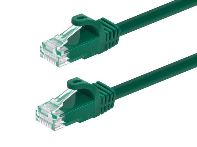 Monoprice Cat5e Ethernet Patch Cable - FLEXboot, Snagless RJ45, Stranded, 350MHz, UTP, Pure Bare Copper, 24AWG, 7ft, Green