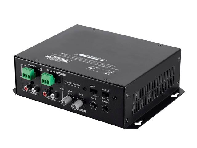 Monoprice Commercial Audio 120W 2ch Mixer Amp (No Logo)