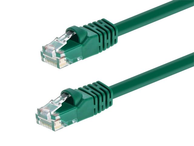 Monoprice Cat6 Ethernet Patch Cable - Snagless RJ45, Stranded, 550MHz, UTP, Pure Bare Copper Wire, 24AWG, 50ft, Green