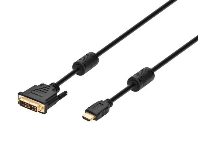 Monoprice High Speed HDMI Cable to DVI Adapter Cable 3ft - with Ferrite Cores Black