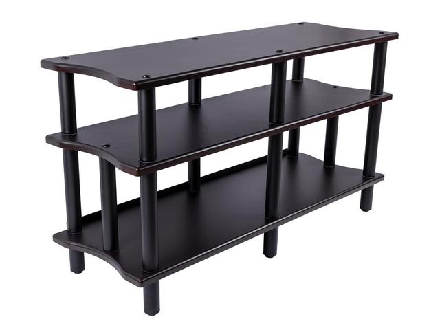 Monolith by Monoprice Heavy Duty Double-Wide 3-Tier AV Stand, 47.2" Wide, Espresso