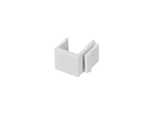 Monoprice Snap-In Blank Keystone Insert For Wall Plate, White, 10 Pack