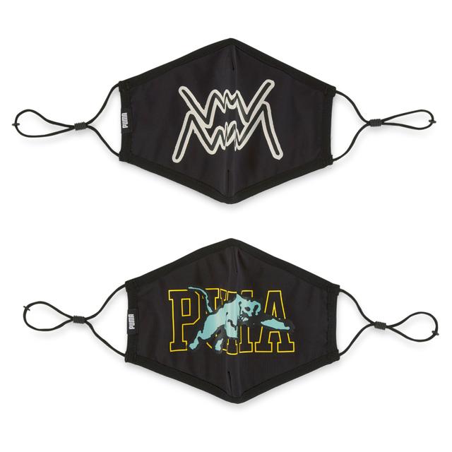 PUMA Face Mask (Set of 2) in Black, Size UA