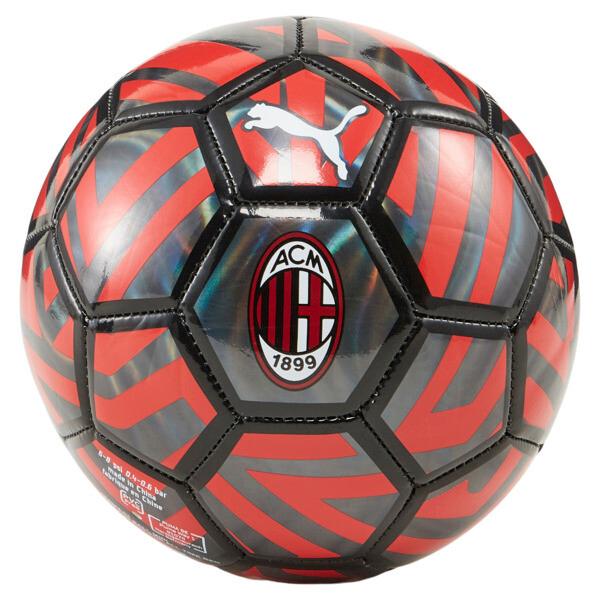PUMA AC Milan Mini Fan Soccer Ball in Black/For All Time Red