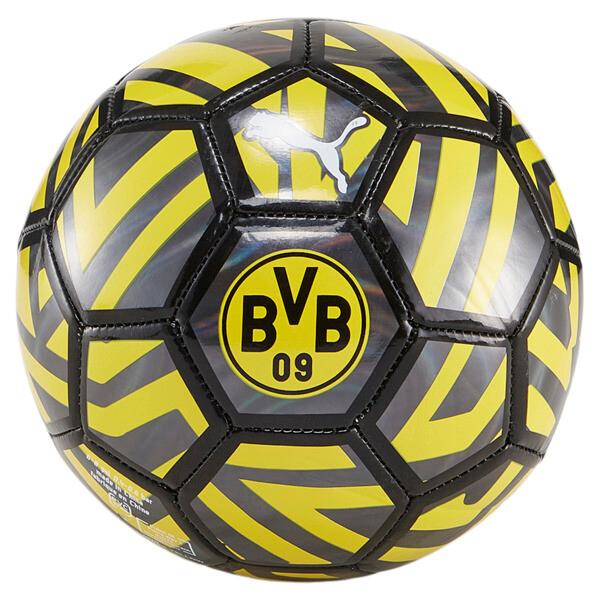 PUMA Borussia Dortmund Mini Fan Soccer Ball in Black/Cyber Yellow