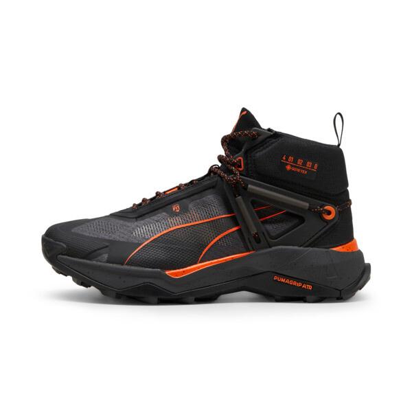 PUMA SEASONS Explore NITRO™ Mid GORE-TEX® Hiking Shoes, Men's, Black/Gray Skies Flame Flicker