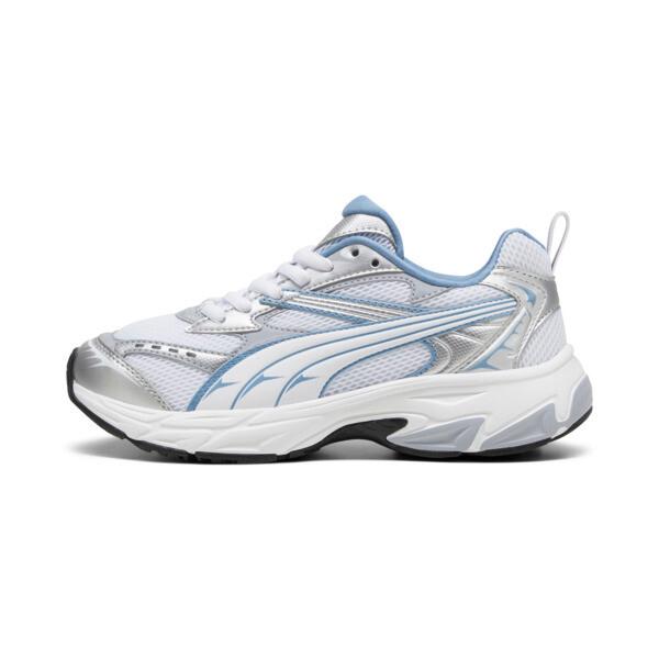 PUMA Morphic Big Sneakers, White/Zen Blue Silver, Kids