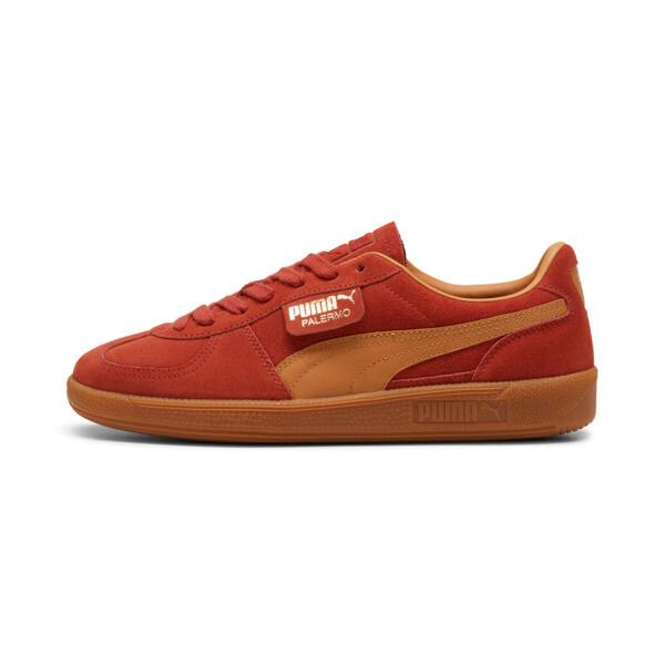 PUMA Palermo Sneakers in Mars Red/Caramel Latte/Gum, Size 11